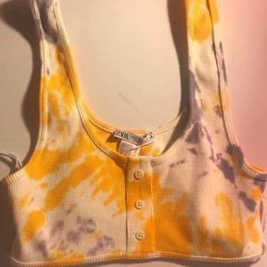 Zara Tie Dye Crop Top M